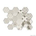 Porcelanato bold 20x20cm Hexa Resort black acetinado Portobello