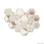 Porcelanato bold 20x20cm Hexa Resort wine acetinado Portobello