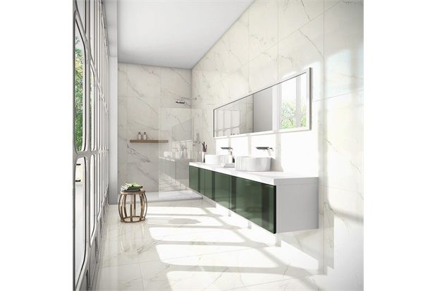 Porcelanato Calacata Cremo Retificado Polido 82x82