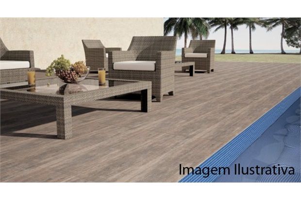 Porcelanato Deck Wood Marrom 24.5x100 Retificado Abs Caixa com 1.47 M²