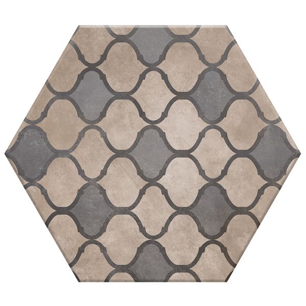 Porcelanato Esmaltado Borda Arredondada 20X17cm modelo Hexa 04 Lumavix