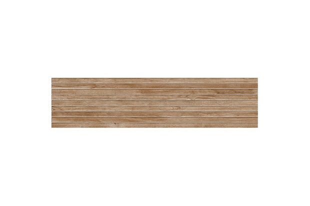 Porcelanato Esmaltado Borda Reta Acetinado Legno Di Versalles Amêndoa 25x103cm