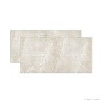 Porcelanato retificado 58,4x117cm Pietra Nera acetinado off white Portinari