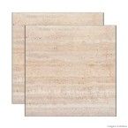 Porcelanato retificado 58,4x58,4cm HD Travertino white Portinari