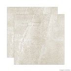 Porcelanato retificado 58,4x58,4cm Pietra Nera acetinado off white Portinari