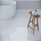 Porcelanato retificado 60x60cm Plus polido esmaltado bianco Incepa