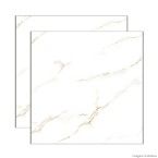 Porcelanato retificado 80x80cm HD Calacata Real polido Portinari