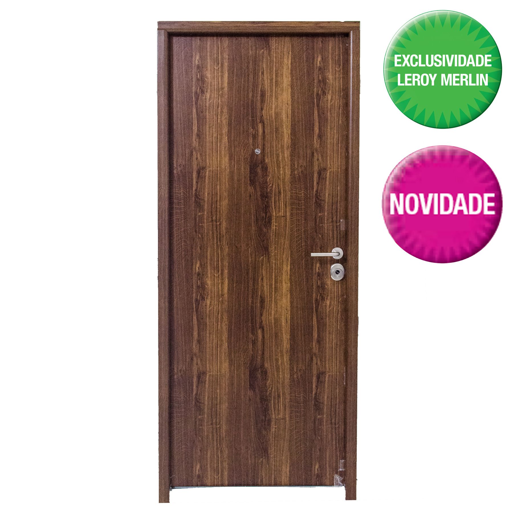 Porta de Alta Segurança Montada de Giro de Aço Pintado Direita 10 travas 2,10x0,82m THT