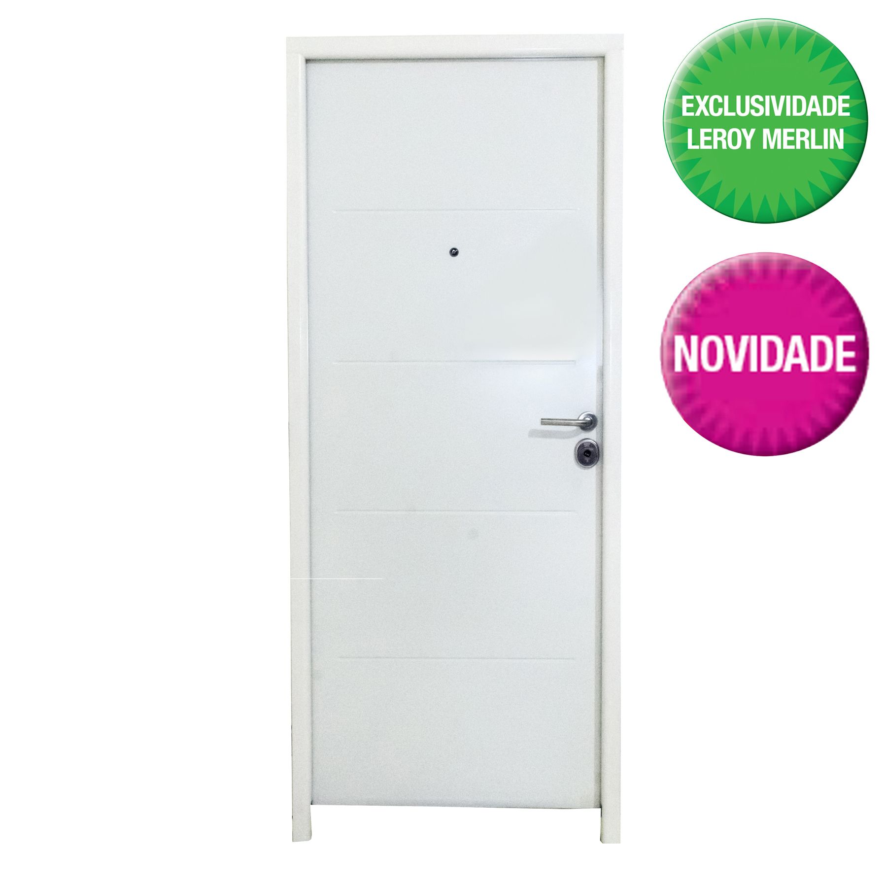 Porta de Alta Segurança Montada de Giro de Aço Pintado Direita 10 travas 2,10x0,82m THT