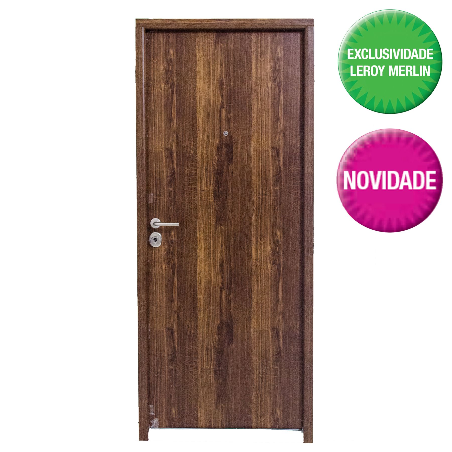 Porta de Alta Segurança Montada de Giro de Aço Pintado Esquerda 10 travas 2,10x0,82m THT