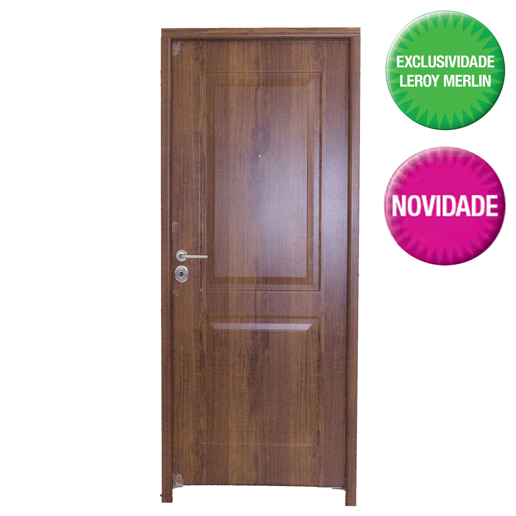 Porta de Alta Segurança Montada de Giro de Aço Pintado Esquerda 10 travas 2,10x0,82m THT