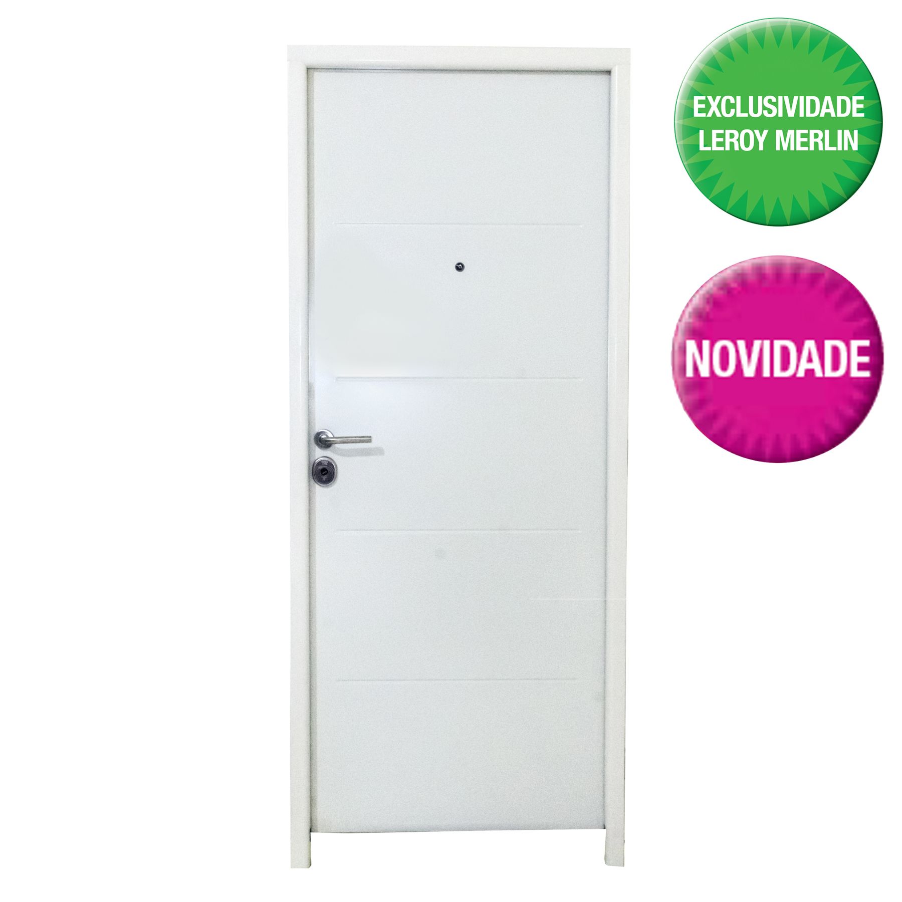 Porta de Alta Segurança Montada de Giro de Aço Pintado Esquerda 10 travas 2,10x0,82m THT