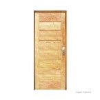 Porta de madeira BBB-R direita 210x82x12cm com friso cedro arana Sidney