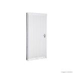 Porta decorada E de aço Calha 215x100x6,5cm branca Lucasa Facilità