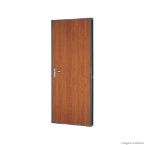 Porta lisa de madeira D Duraplac 215x85x12cm com batente mogno Lucasa