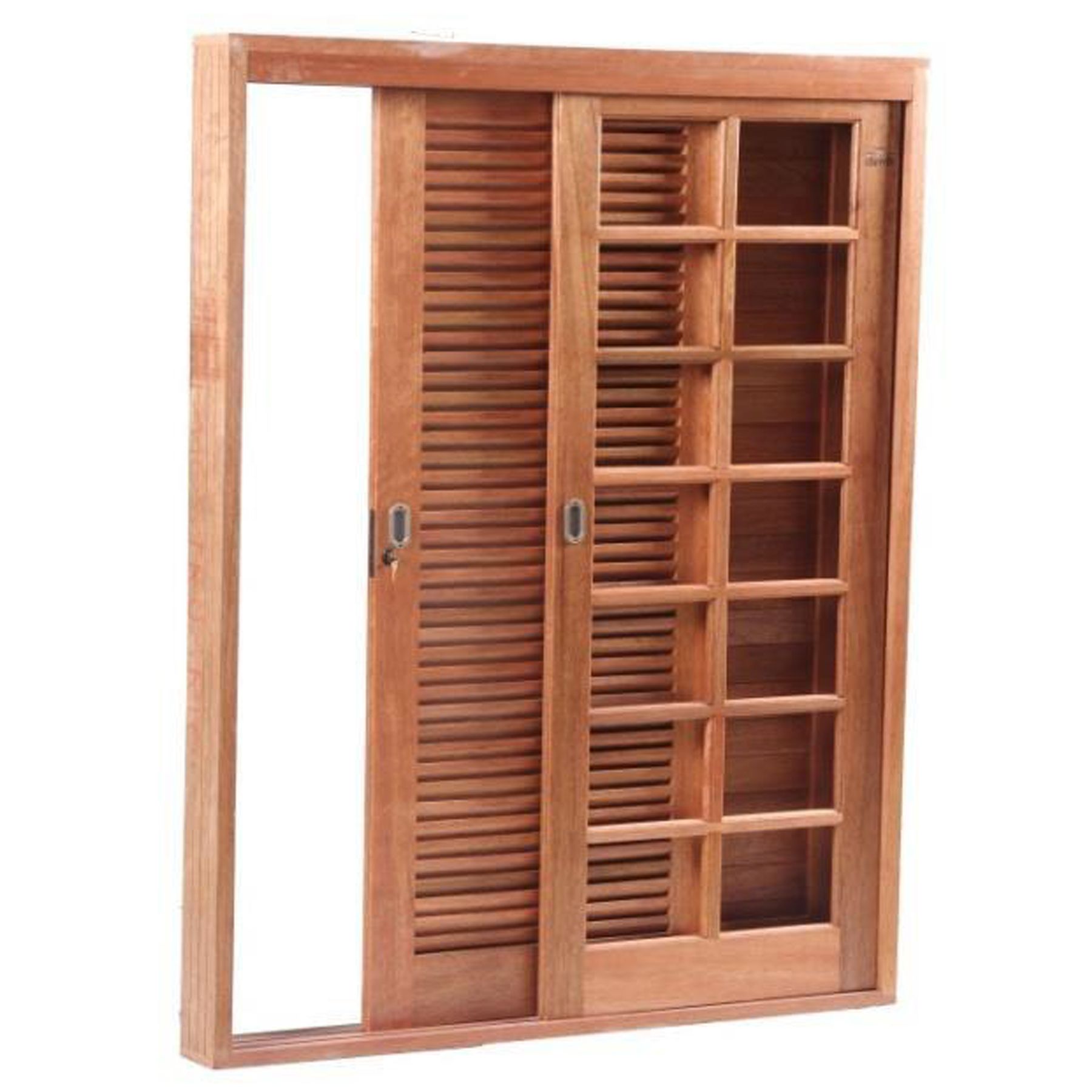 Porta Montada de Correr de Madeira Cedro 14cm Metha