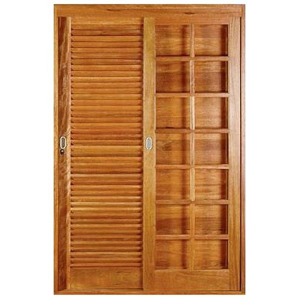 Porta Montada de Correr de Madeira Cedro 15cm Metha