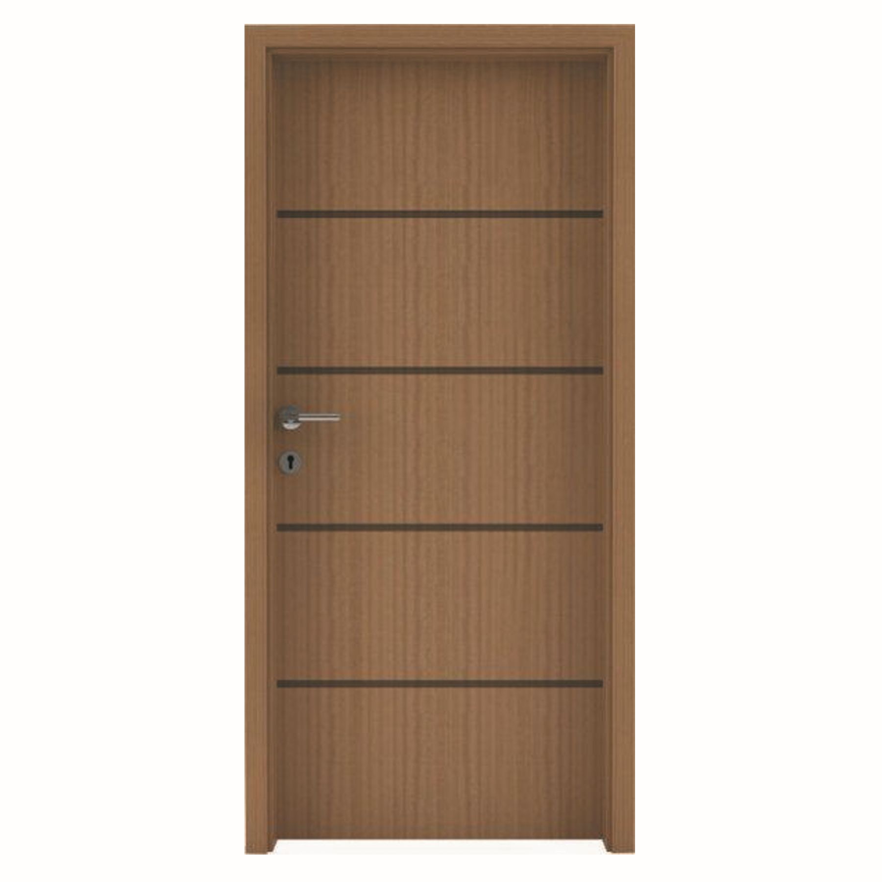 Porta Montada de Giro Decorada Madeira|Metal Angelim Sarrafeada PSS02 Esquerdo 2,10x0,90m Abrilar