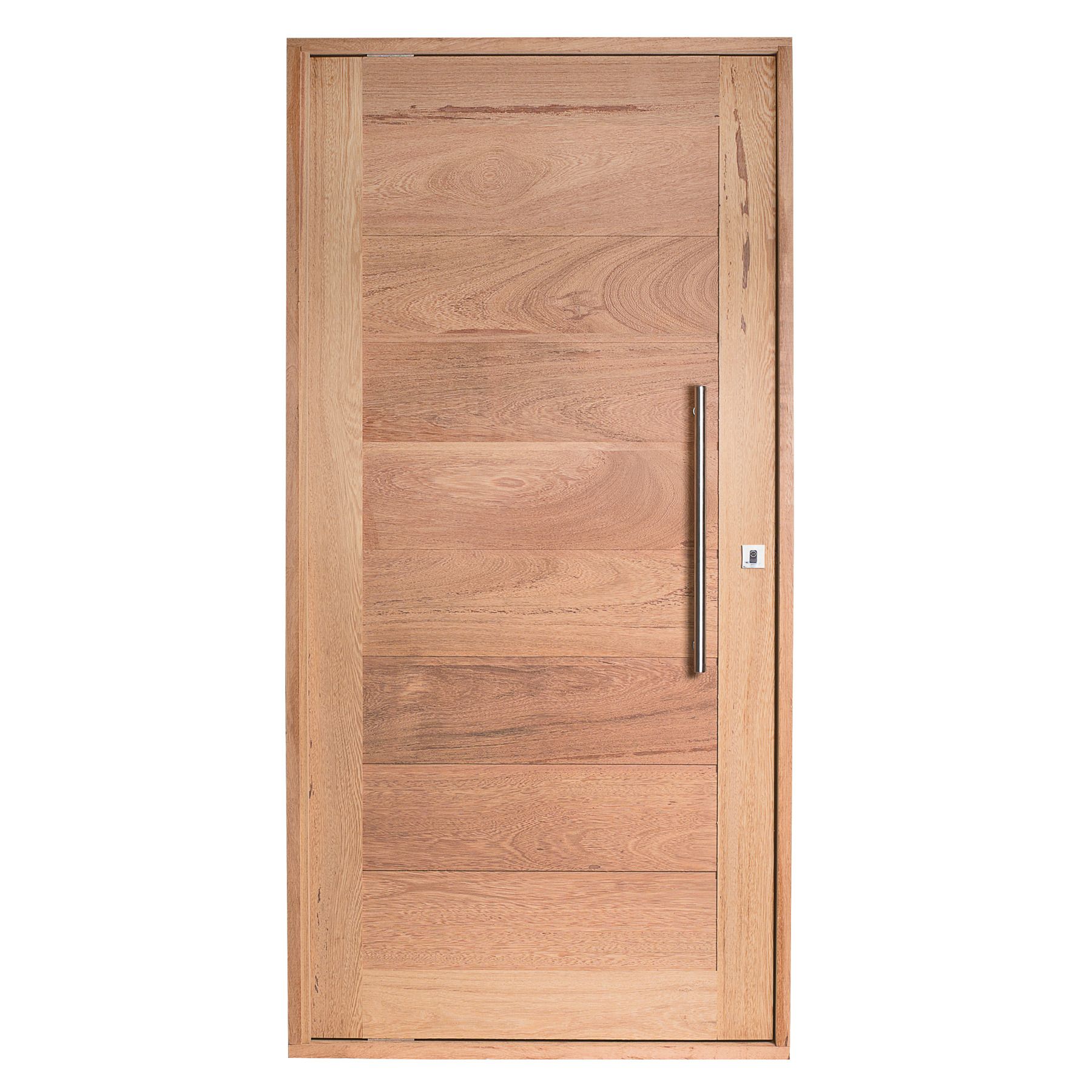 Porta Montada Pivotante Decorada de Madeira Angelim 2,17x1,07m Rondosul