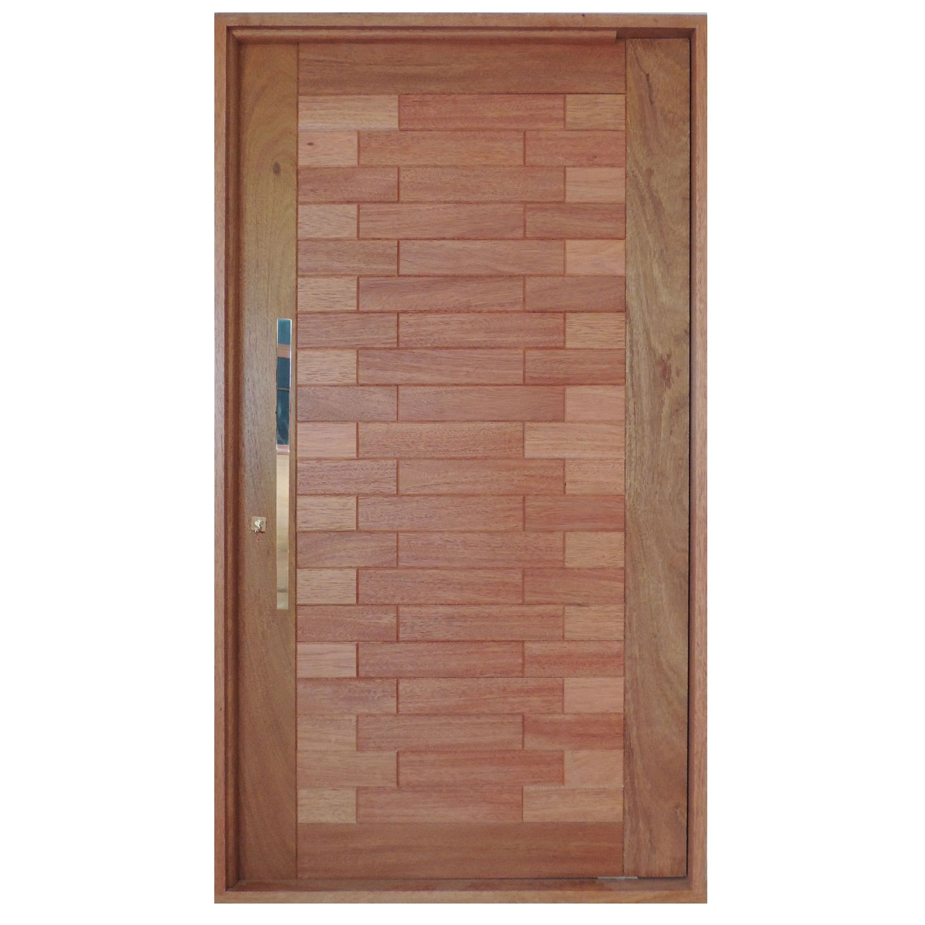 Porta Montada Pivotante Decorada de Madeira Arana 2,15x1,00m Metha