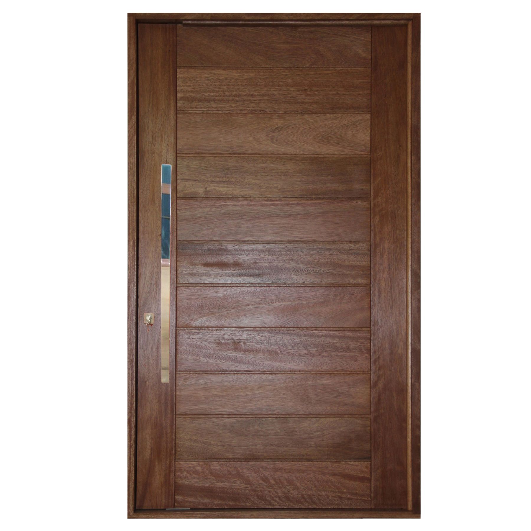 Porta Montada Pivotante Decorada de Madeira Arana 2,40x1,40m Metha