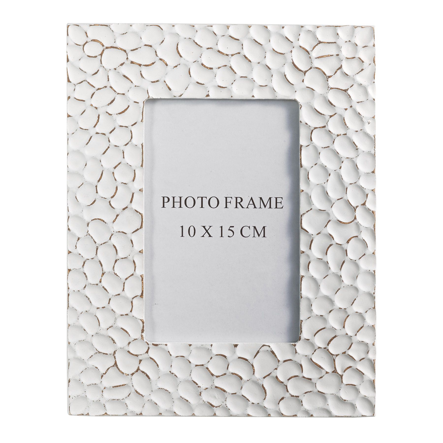 Porta Retrato Craquelado Branco 10x15cm