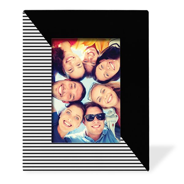 Porta Retrato Mini Geo Preto e Branco 10x15cm