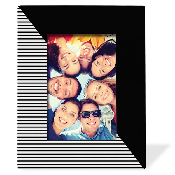 Porta Retrato Mini Geo Preto e Branco 15x21cm