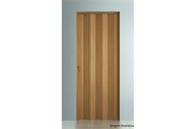 Porta Sanfonada com Fechadura Padrão Cerejeira 210x84cm