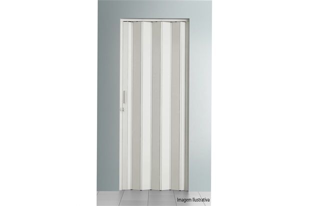 Porta Sanfonada com Trinco 210 X 84 Cm Branca