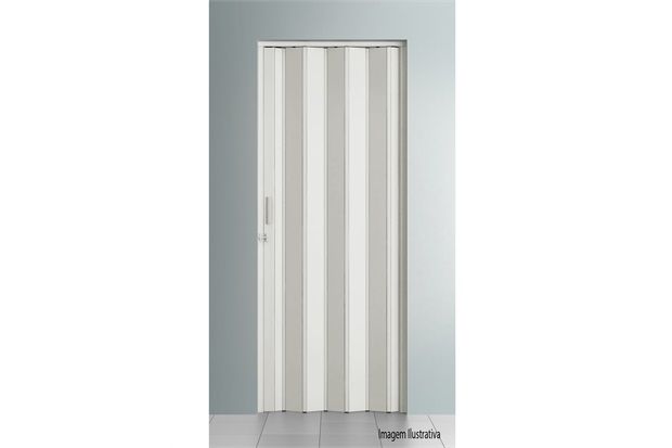 Porta Sanfonada com Trinco 210 X 96 Cm Branca