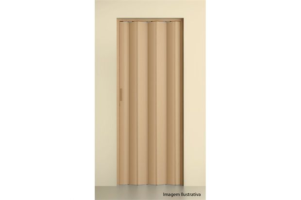 Porta Sanfonada com Trinco Bege 210x72cm