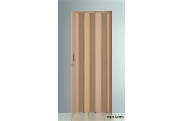 Porta Sanfonada com Trinco Bege 210x72cm