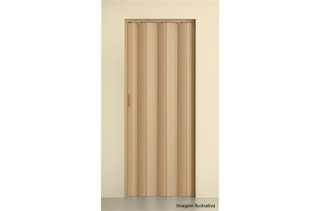 Porta Sanfonada com Trinco Bege 2,10x84cm