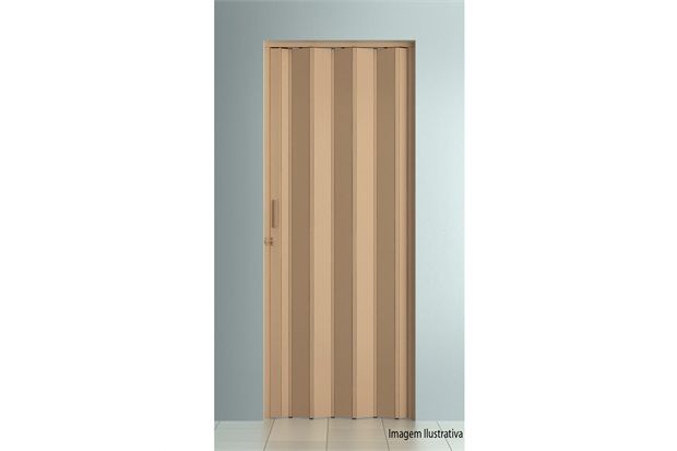 Porta Sanfonada com Trinco Bege 210x84cm