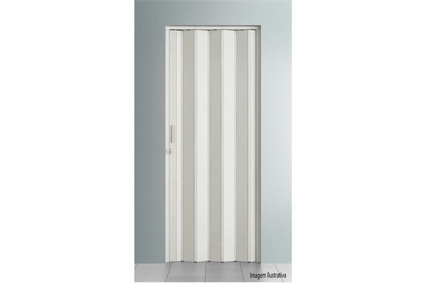 Porta Sanfonada com Trinco Branca 210x60cm