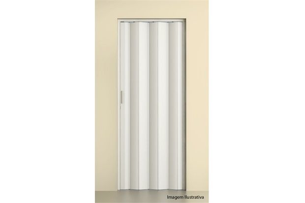 Porta Sanfonada com Trinco Branca 210x84cm