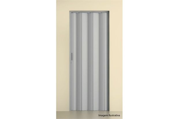 Porta Sanfonada com Trinco Cinza 2,10x60cm