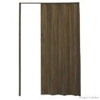 Porta sanfonada de PVC Plast 210x60cm com trinco imbuia BCF