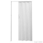 Porta sanfonada de PVC Plast 210x72cm com trinco branca