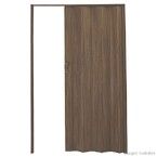 Porta sanfonada de PVC Plast 210x72cm com trinco imbuia BCF