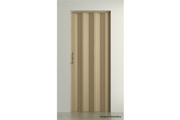 Porta Sanfonada Lisa Carvalho Prata Plus com Trinco 72 X 210 Ref. 04202-14