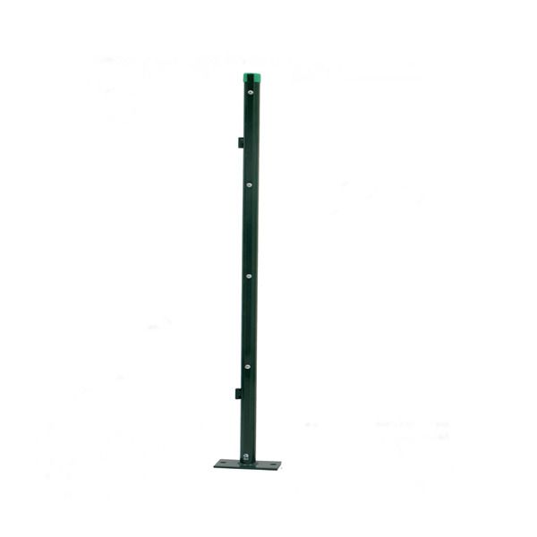 Poste para Portão com Parafuso e Dobradiça Aço Verde 180cm