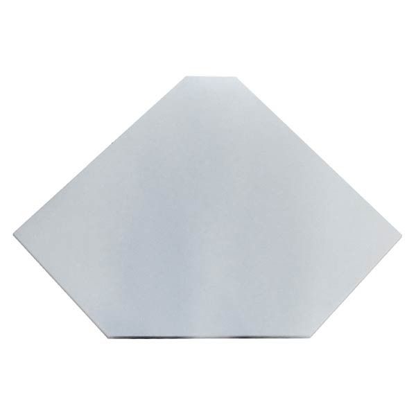 Prateleira Borda Oval Suporte Embutido Madeira Branco 50x25x4cm Classic Montfácil