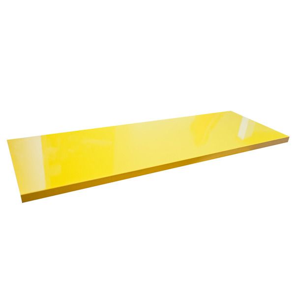 Prateleira Borda Reta sem Suporte MDF Amarelo 90x30x1,5 cm Spaceo