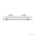 Prateleira cromada com base de vidro 30cm Circum Alterna