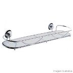 Prateleira cromada com vidro Versailles Moldenox