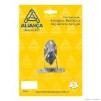 Prendedor de porta de aço zamac zincado Piso prata Aliança