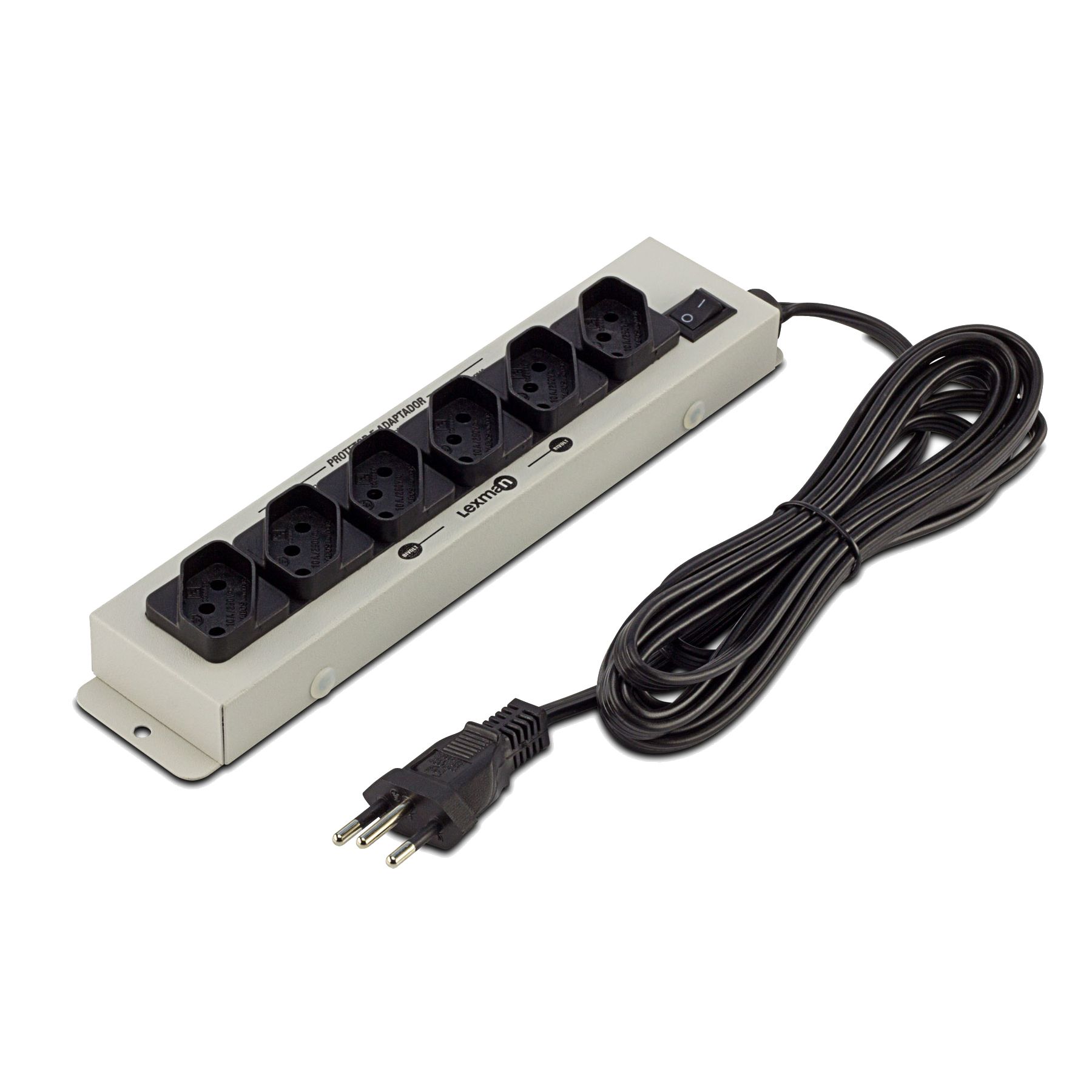 Protetor Elétrico 6tomadas Bivolt Cinza Lexman