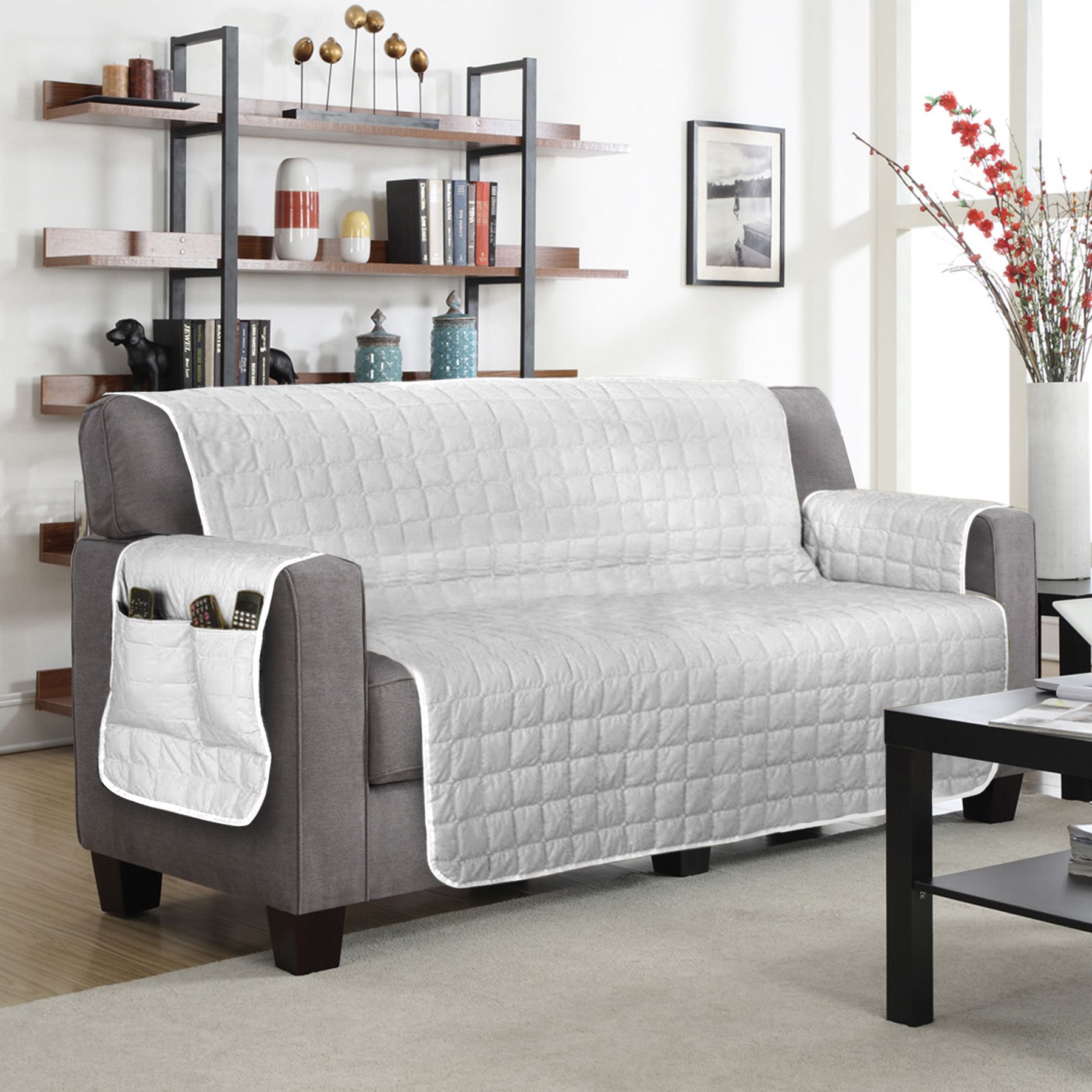 Protetor para Sofá 3 Lugares Branco 1,40x1,90m